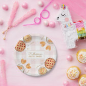 ギンガムパターンウォーターカラーペストリーベーキングベーカリー ペーパープレート (パーティー)