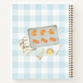 ギンガムパターンウォーターカラーペストリーベーキングレシピ ノートブック (裏面)