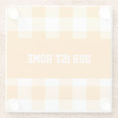 ギンガムパターンドゥー第1ホーム ガラスコースター (裏面)