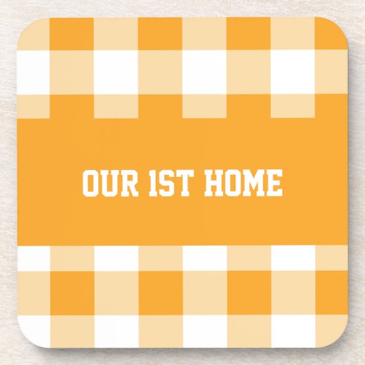 ギンガムパターンドゥー第1ホーム コースター (正面)