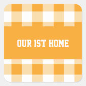 ギンガムパターンドゥー第1ホーム スクエアシール (正面)