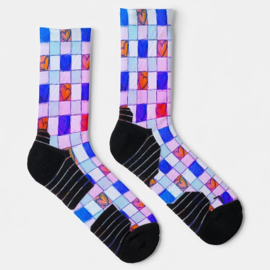 ギンガムパターンハートソックス ソックス (右)