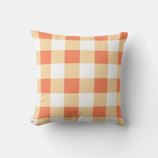 ギンガムパターン装飾用クッション クッション (正面)