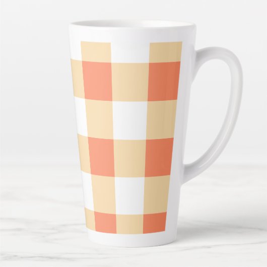 ギンガムパターン カフェラテマグ (右)