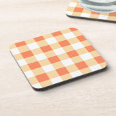 ギンガムパターン コースター (左側)