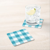 ギンガムパターン スクエアペーパーコースター (インサイチュ)