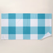 ギンガムパターン ビーチタオル (正面)