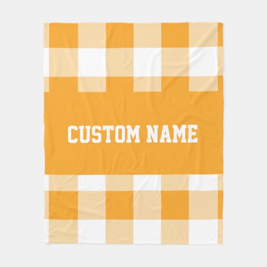 ギンガムパターン フリースブランケット (正面)