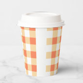 ギンガムパターン 紙コップ (左)