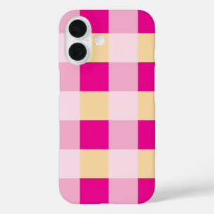 ギンガムパターン iPhone 16ケース