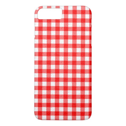 ギンガムパタ赤と白ーンiPhone 7プラスケース Case-Mate iPhoneケース (裏面)
