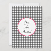 ギンガムパーティの招待状 招待状 (裏面)