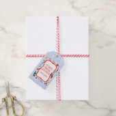 ギンガムピクニクモダンキュートカスタムブライダルシャワー ギフトタグ (より糸付き)