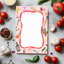 ギンガムピクニックカワイイカスタムショッピングリストスーパー