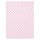 ギンガムピンクと白のプレイド模様 テーブルクロス (正面)