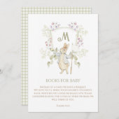 ギンガムピーターうさぎベビーシャワー絵本リクエスト 招待状 (正面/裏面)