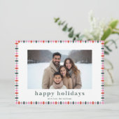 ギンガムファミリーモダンフォトハッピーホリデイズカード シーズンカード (スタンド正面)