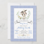 ギンガムファームの赤ちゃんシャワーの招待 招待状 (正面)