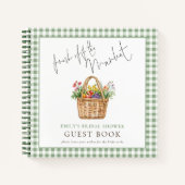 ギンガムフレッシュオフマーケットブライダルシャワーゲストブック ノートブック (正面)