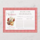 ギンガムフレッシュオフマーケットブライダルシャワーレシピカード エンクロージャーカード (正面)