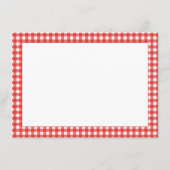 ギンガムフレッシュオフマーケットブライダルシャワーレシピカード エンクロージャーカード (裏面)