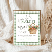 ギンガムフレッシュオフマーケットレシピラブブライダルシャワー ポスター