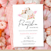 ギンガムフローラリトルカボチャ赤ちゃんシャワー 招待状