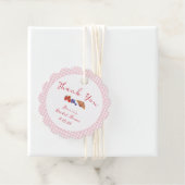 ギンガムブランチブライダルシャワーサンキューライトピンク フェイバータグ (インサイチュ)