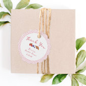 ギンガムブランチブライダルシャワーサンキューライトピンク フェイバータグ