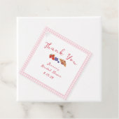 ギンガムブランチブライダルシャワーライトピンクサンキュー フェイバータグ (インサイチュ)