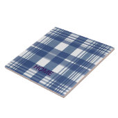 ギンガムブルーとホワイト タイル (側面)