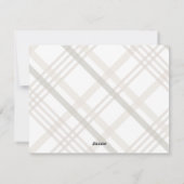 ギンガムプレイド水彩写真白クリスマス シーズンカード (裏面)