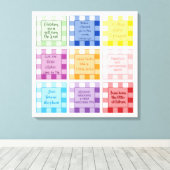 ギンガムベイビー対フェイスベース キャンバスプリント (インサイチュ (ウッドフロア))