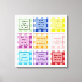 ギンガムベイビー 対  信仰ベース キャンバスプリント