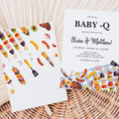 ギンガムベイビー BBQ ベイビーシャワー 招待状