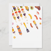 ギンガムベイビー BBQ ベイビーシャワー 招待状 (裏面)