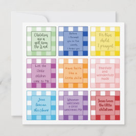 ギンガムベビー誕生発表信仰ベース カード