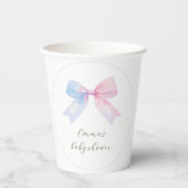 ギンガムボウジェンダーが赤ちゃんシャワーを明らかにする 紙コップ (正面)