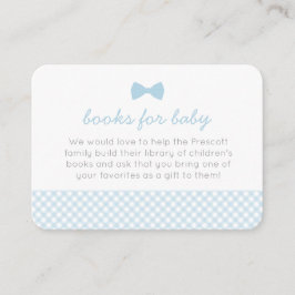 ギンガムボウタイ赤ちゃんシャワー囲いカード プレイスカード