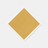 ギンガムマスタードイエロー紙ナプキンズ スタンダードカクテルナプキン (角)