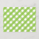 ギンガムモノグラムパーソナライズされたバレンタインデーのカード ポストカード (裏面)