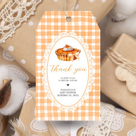 ギンガムリトルかわいこちゃんパイ赤ちゃんシャワーメッセージカード ギフトタグ