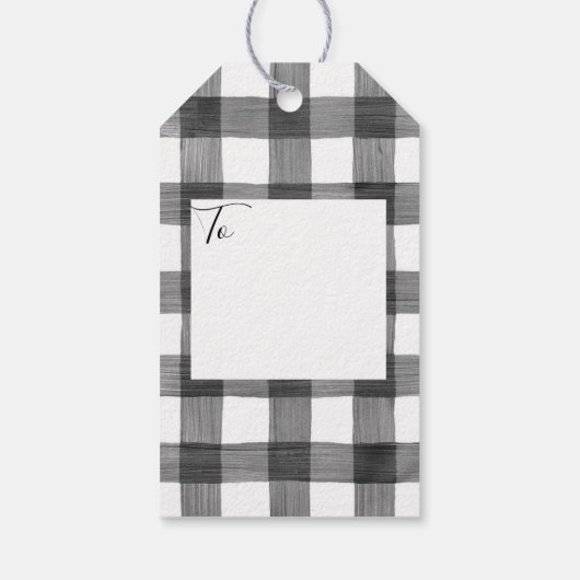 ギンガムリースホリデークリスマスギフトタグ ギフトタグ (裏面)