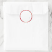 ギンガムレッド空白のホワイトレースグリッドヴィンテージプレイド ラウンドシール (バッグ)