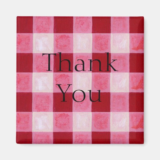 ギンガムレッド マグネット (正面)