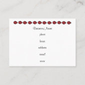 ギンガムレディバグビジネスカード 名刺 (裏面)