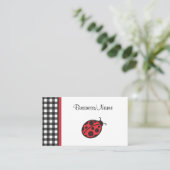 ギンガムレディバグビジネスカード 名刺 (スタンド正面)