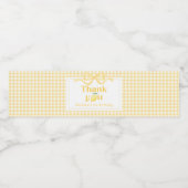 ギンガムレモンをテーマにした誕生日 ペットボトルラベル (シングルラベル)