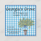 ギンガムレモンズレモンツリー  スクエア名刺 (正面)