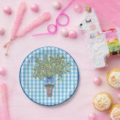 ギンガムレモンズレモンツリー  ペーパープレート (パーティー)